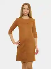 Терракотовый платье женское, замшевое