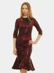 Багровый платье женское