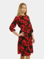 Бордовый платье женское