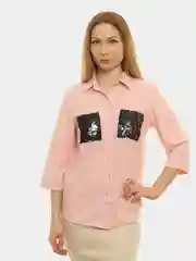 Пастельно-коралловый блузка женская