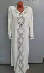 Платье мусульманское, цвет-молочный ,Производитель - Турция,Размер - 50-52