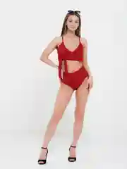 Бордовый купальник