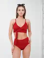 Бордовый купальник