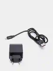Черный сетевая зарядка, адаптер питания, кабель type-c lightning, microUSB в комплекте