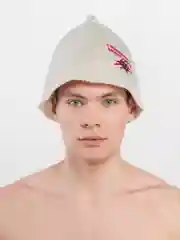 Шапка для бани из войлока