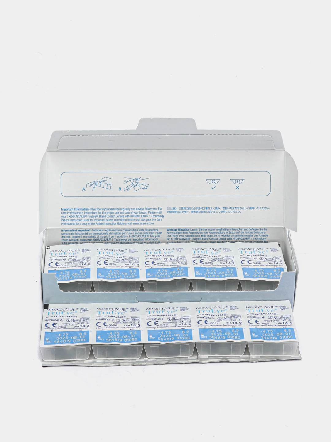 Контактные линзы 1-Day Acuvue TruEye, 30pk (+3.00) - (-8.00) / BC 8.5