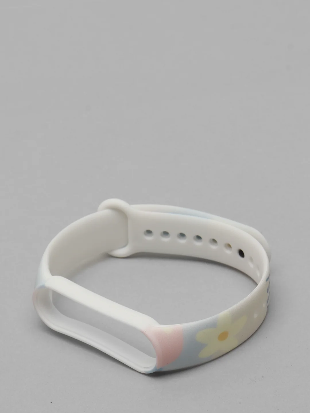 Розовый силиконовый ремешок с принтом для Xiaomi Mi Band 3 / 4 / 5 / 6