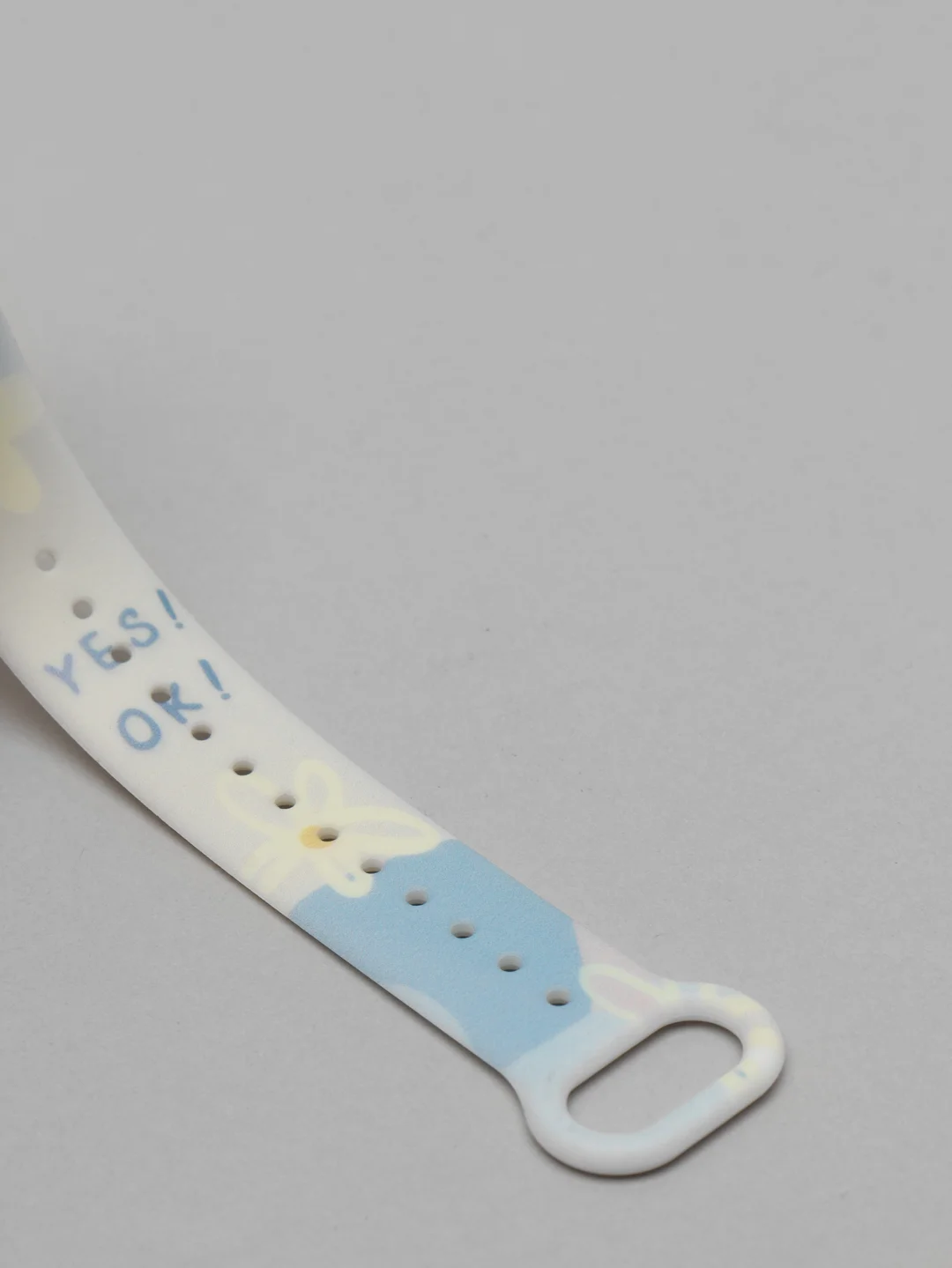 Розовый силиконовый ремешок с принтом для Xiaomi Mi Band 3 / 4 / 5 / 6