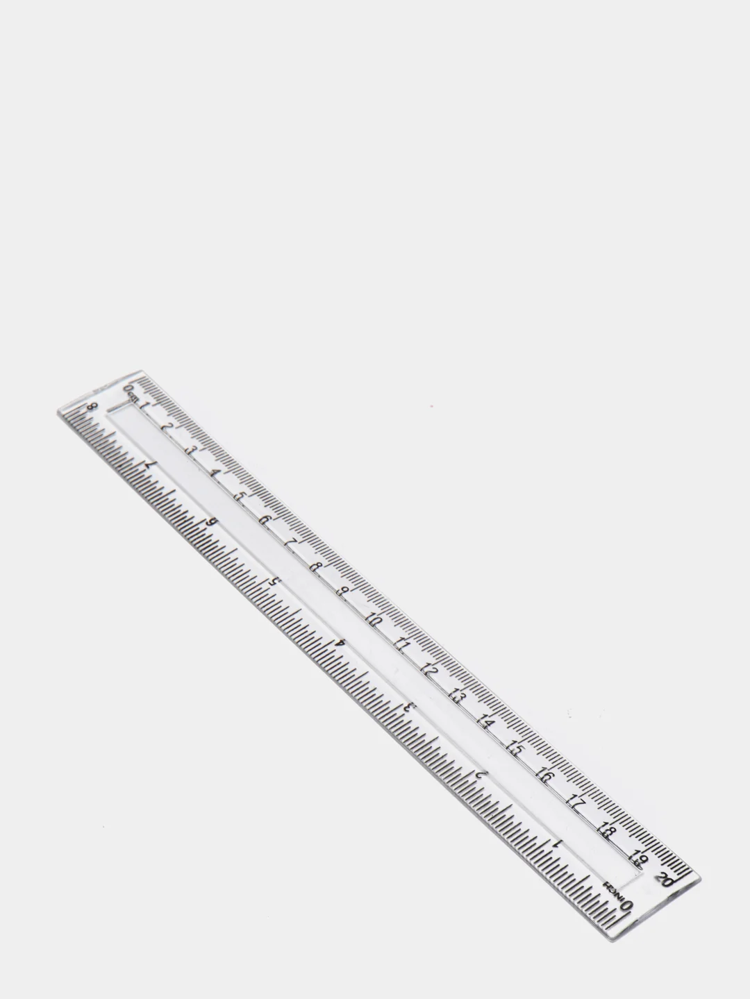 Линейка пластиковая, 15 см, 20см, 2 шкалы см/дюйм, прозрачная