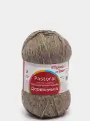 Бежевый пряжа Троицкая "Деревенька", шерсть, 100 г, 170 м