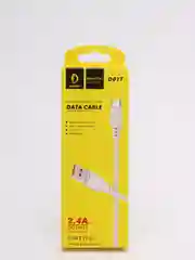 Прозрачный кабель, Шнур, Провод, USB - Type-C, 2.4A, 1м, Denmen D01T, тайпси, тайп с, тайп си