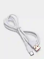Прозрачный кабель, Шнур, Провод, USB - Type-C, 2.4A, 1м, Denmen D01T, тайпси, тайп с, тайп си