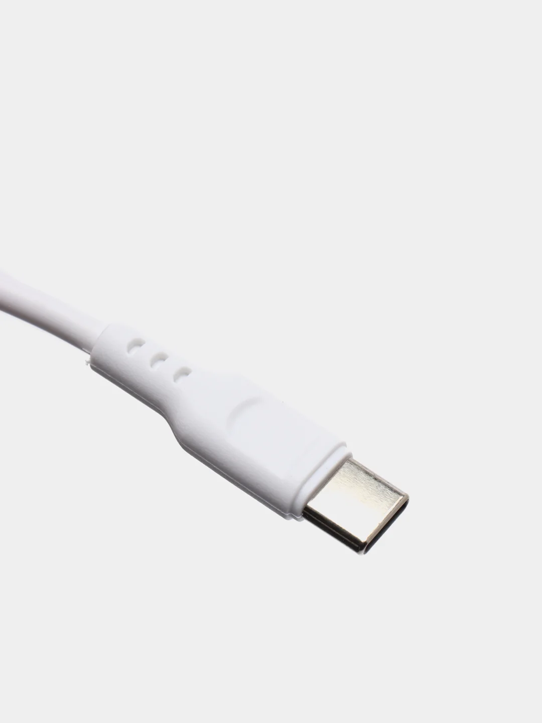 Прозрачный кабель, Шнур, Провод, USB - Type-C, 2.4A, 1м, Denmen D01T, тайпси, тайп с, тайп си