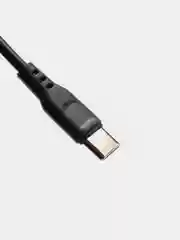 Угольный кабель, Шнур, Провод, USB - Type-C, 2.4A, 1м, Denmen D01T, тайпси, тайп с, тайп си