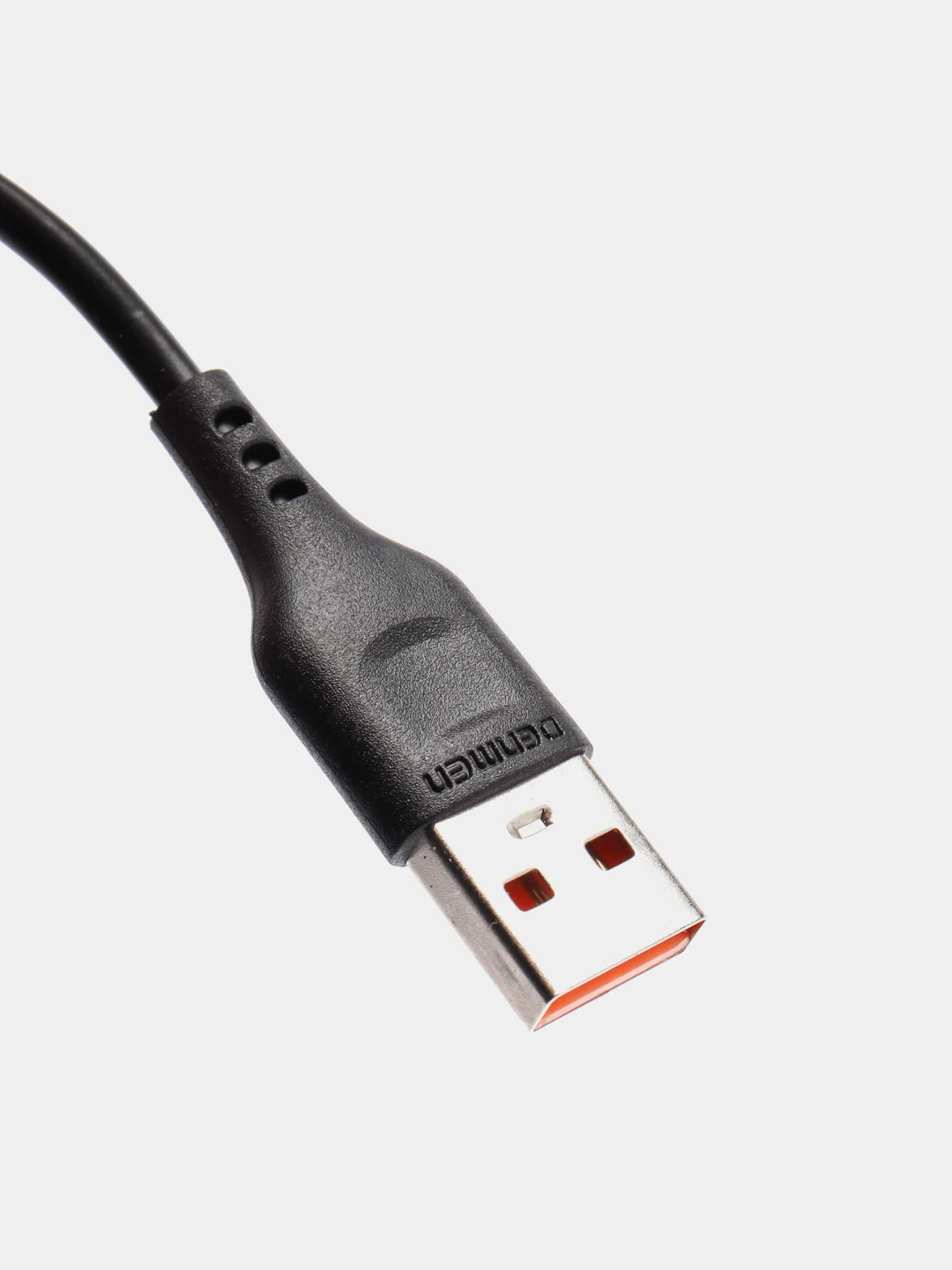 Угольный кабель, Шнур, Провод, USB - Type-C, 2.4A, 1м, Denmen D01T, тайпси, тайп с, тайп си