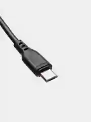 Угольный кабель, Шнур, Провод, USB - microUSB, 2.4A, 1м, Denmen D01V, микро усб, микро юсб, андроид