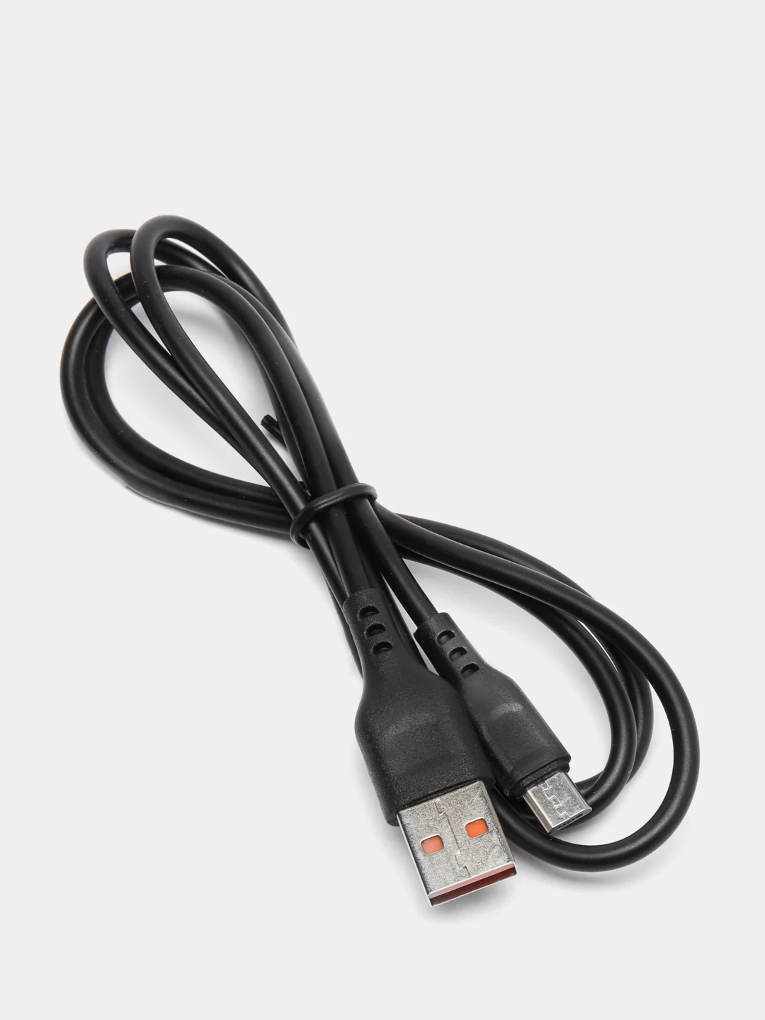 Угольный кабель, Шнур, Провод, USB - microUSB, 2.4A, 1м, Denmen D01V, микро усб, микро юсб, андроид