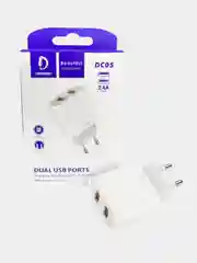 Сетевое зарядное устройство Denmen DC02/05, 2 USB, 5V