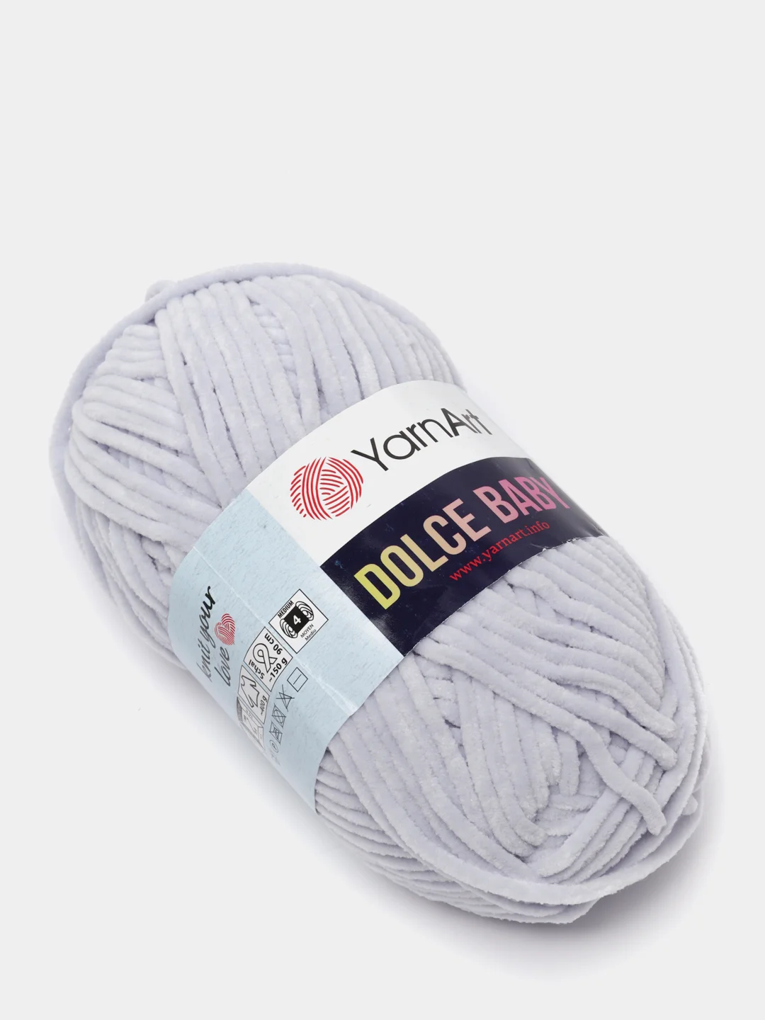 Лавандовый пряжа плюшевая YarnArt "Dolce Baby", 100% микрополиэстер, 50 г, 85 м
