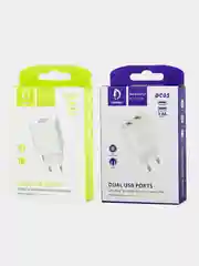 Сетевое зарядное устройство Denmen DC02/05, 2 USB, 5V