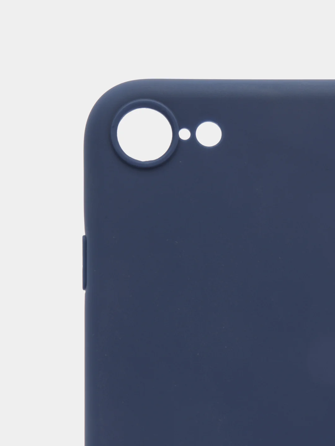 Темно-синий чехол силиконовый для iPhone 7, 8 SE 2020, 11, 12, 13, Pro, Max, mini, защита камеры