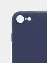 Темно-синий чехол силиконовый для iPhone 7, 8 SE 2020, 11, 12, 13, Pro, Max, mini, защита камеры
