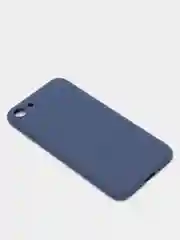 Темно-синий чехол силиконовый для iPhone 7, 8 SE 2020, 11, 12, 13, Pro, Max, mini, защита камеры