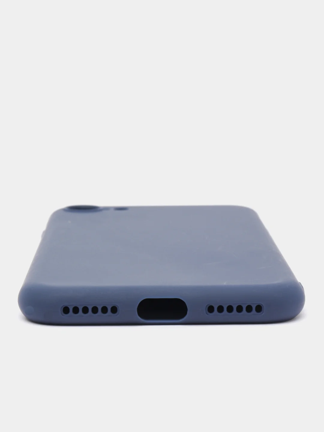 Темно-синий чехол силиконовый для iPhone 7, 8 SE 2020, 11, 12, 13, Pro, Max, mini, защита камеры