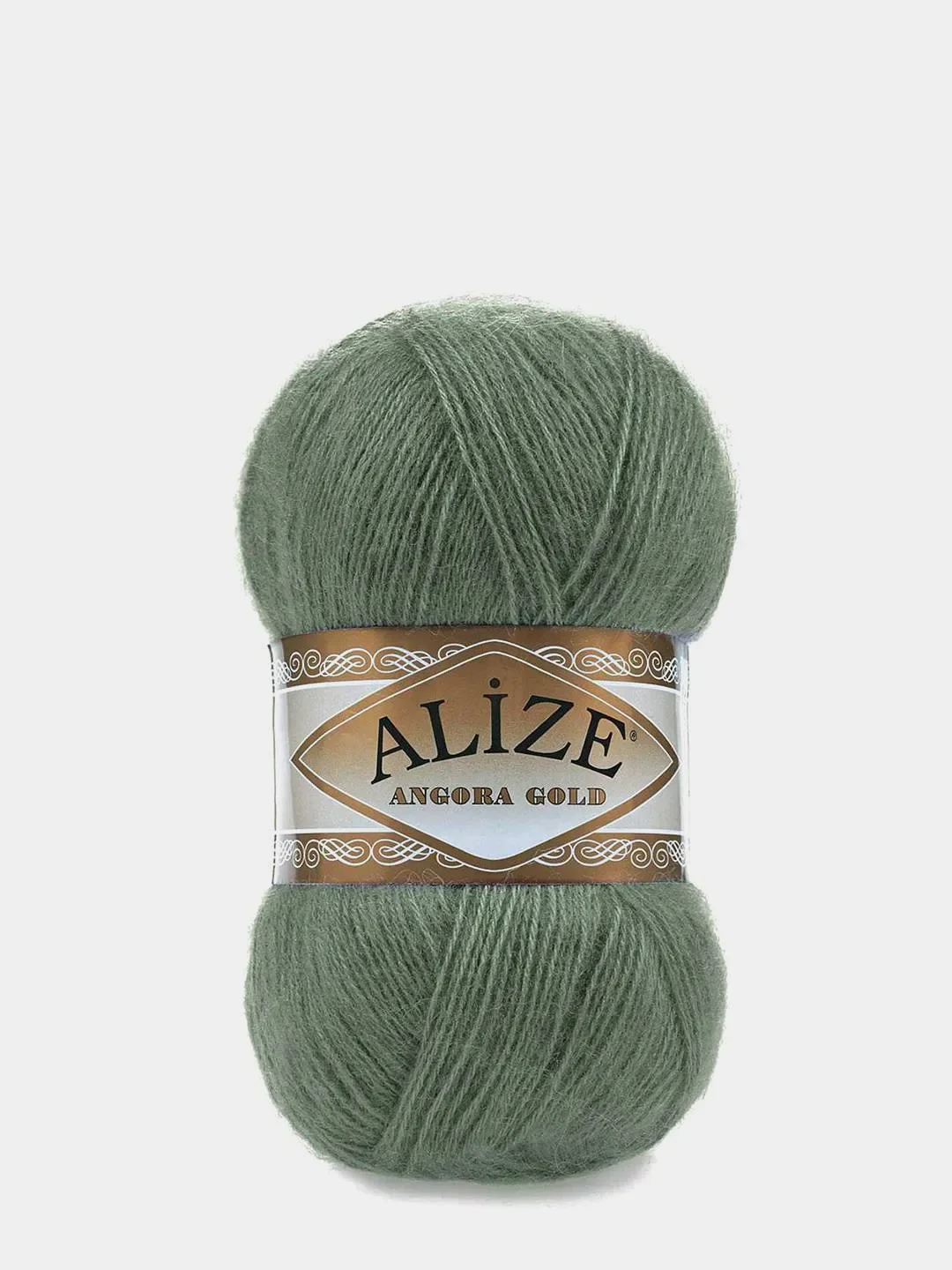 Тёмно-зелёный пряжа Alize Angora Gold 20% шерсти 80% Акрила 100г 550м (Часть 1)