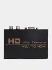 Конвертер, переходник, адаптер VGA to Hdmi (с VGA на HDMI) с блоком питания