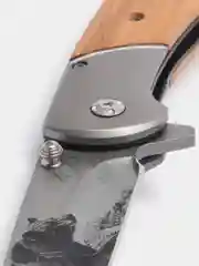 Хром складной нож с рисунком