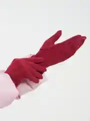 Багровый перчатки женские из плотного трикотажа
