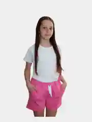 Тёмно-розовый шорты детские для девочек, футер