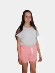 Пастельно-коралловый шорты детские для девочек, футер