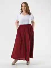 Бордовый юбка длинная большого размера