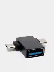 OTG адаптер USB 3.0 к Type-C / Micro USB 2 в 1