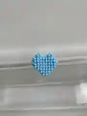 Голубой кольцо сердечко из бисера