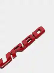Красный стальная эмблема "Turbo", наклейка "Турбо"