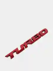 Красный стальная эмблема "Turbo", наклейка "Турбо"