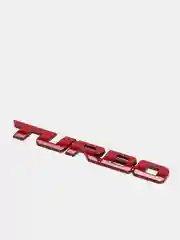 Красный стальная эмблема "Turbo", наклейка "Турбо"