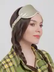 Бежевый маска для сна и путешествий, унисекс