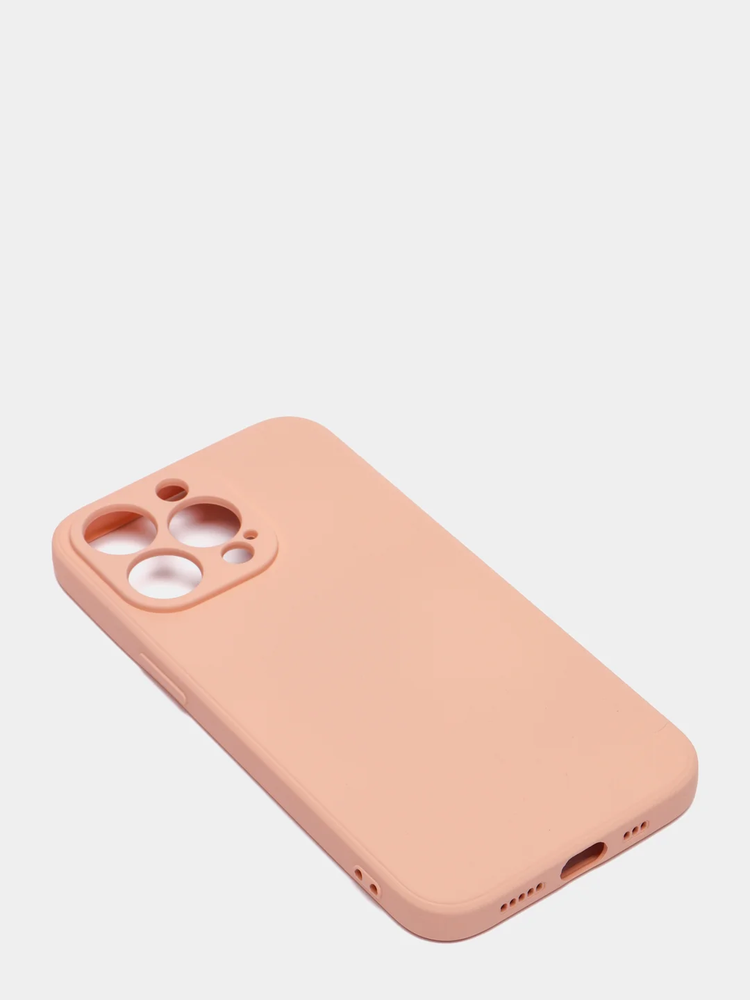 Розовый чехол iPhone 13 Pro Max, силиконовый на айфон про макс