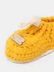 Желтый пинетки вязаные