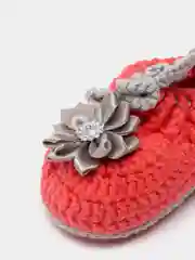 Розовый пинетки вязаные
