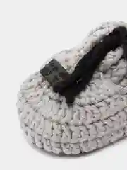 Серый пинетки вязаные