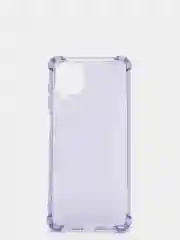 Лавандовый чехол прозрачный Samsung Galaxy A12 / M12, противоударный плотный неоновый с оттенком
