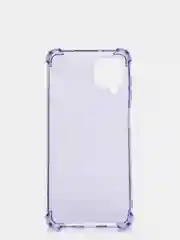 Лавандовый чехол прозрачный Samsung Galaxy A12 / M12, противоударный плотный неоновый с оттенком