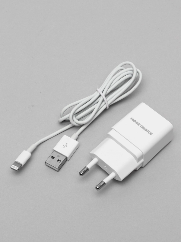 Зарядное устройство 1 USB 1A с кабелем Lightning 8-pin 2,1A