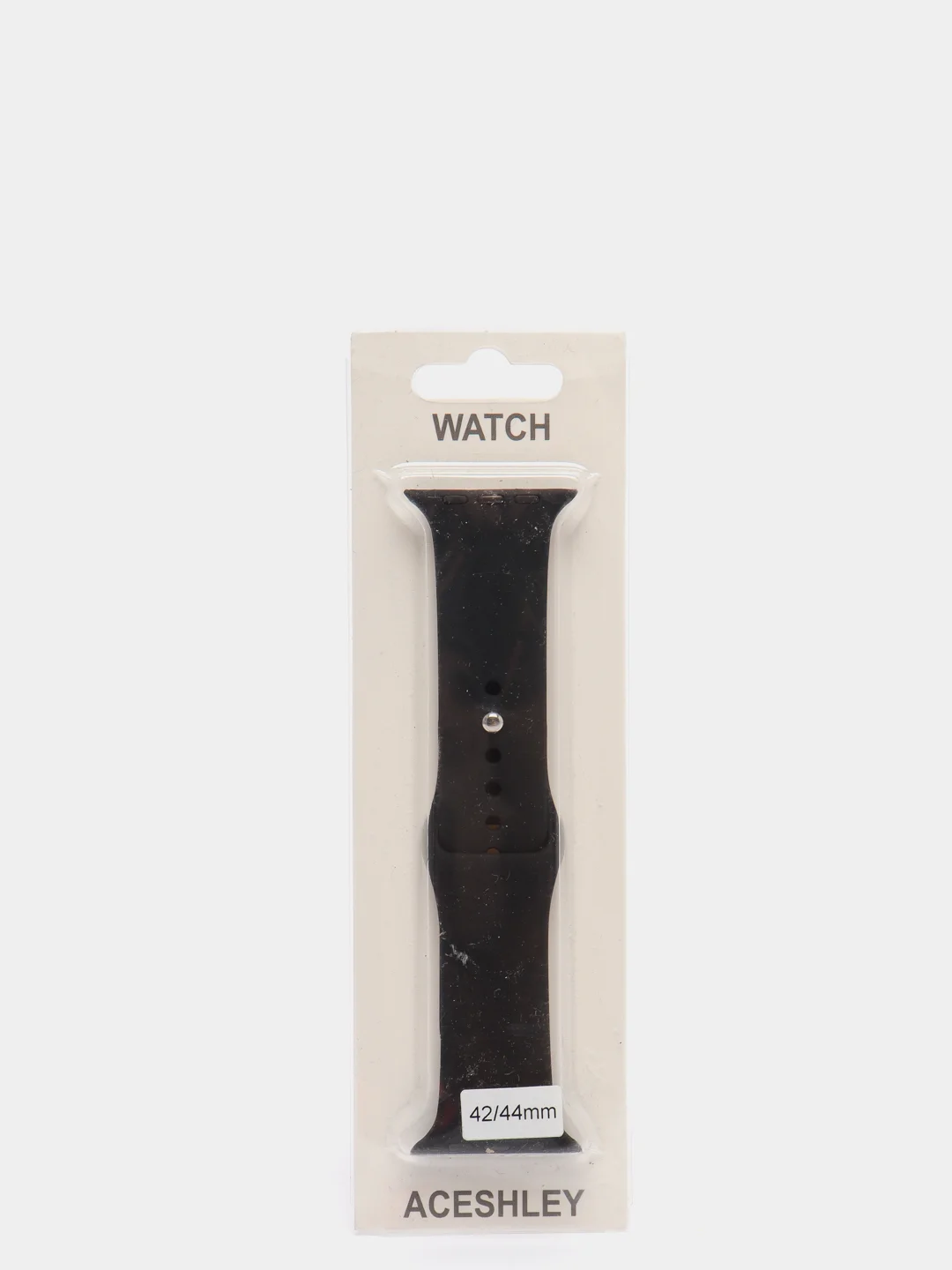 Черный силиконовый ремешок для Apple Watch 38, 40, 42, 44