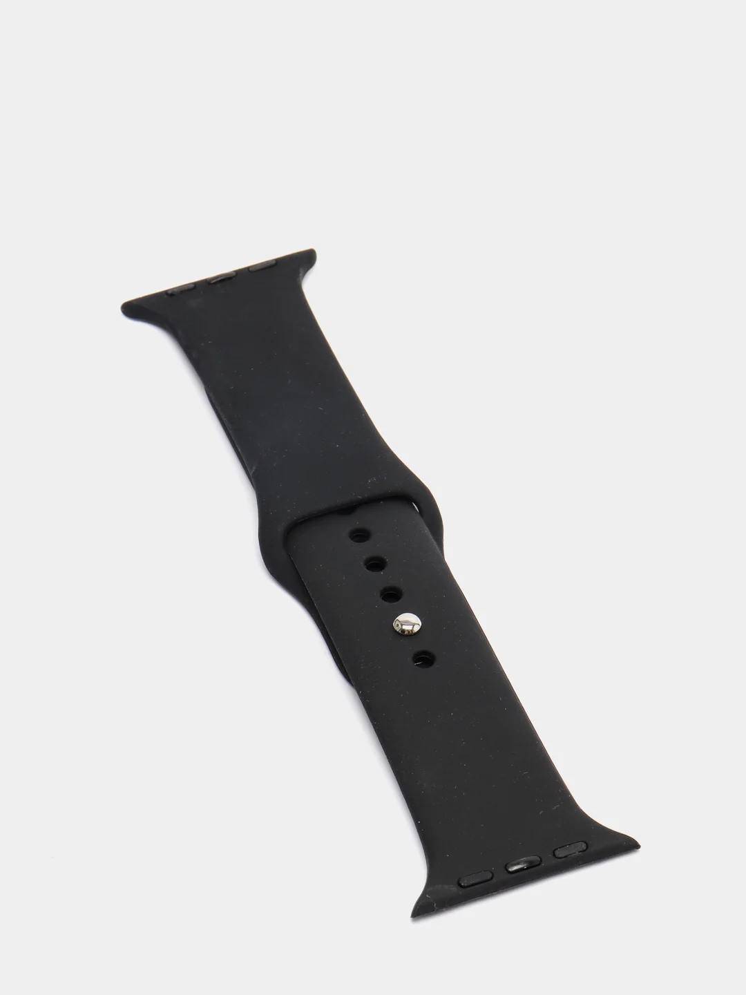 Черный силиконовый ремешок для Apple Watch 38, 40, 42, 44